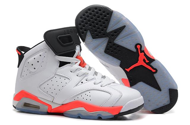 Women Air Jordan Shoes 6 Infrared White